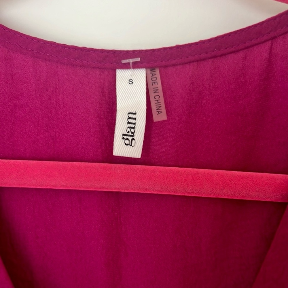 Glam Burgundy Hi-Lo Top - Picture 4 of 4